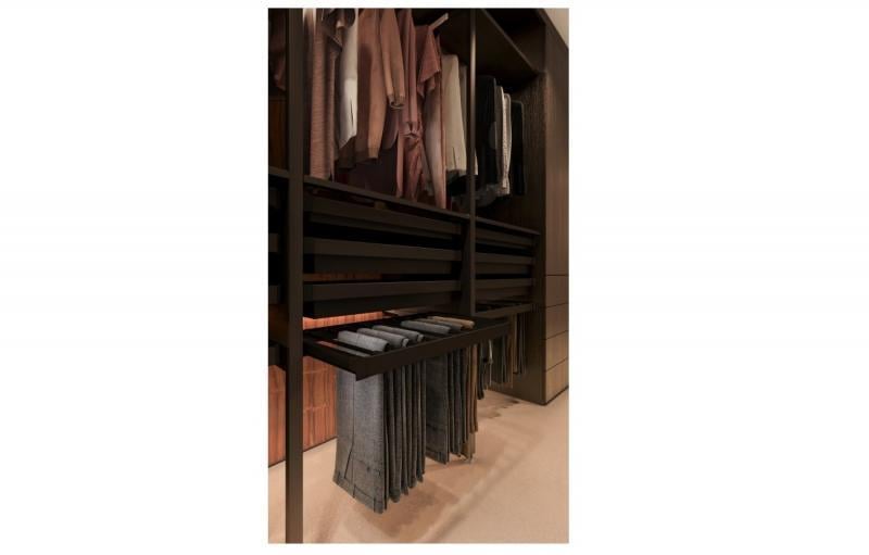 Вішак для брюк GTV Elite з дотягом 800 мм Чорний (WG-WSPOD80-20) - фото 2 Вішак для брюк GTV Elite з дотягом 800 мм Чорний (WG-WSPOD80-20) - фото 2