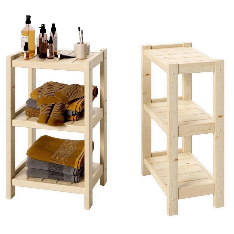 Стеллаж деревянный на 3 полки 900x400x300 мм (2490633917) - фото 2