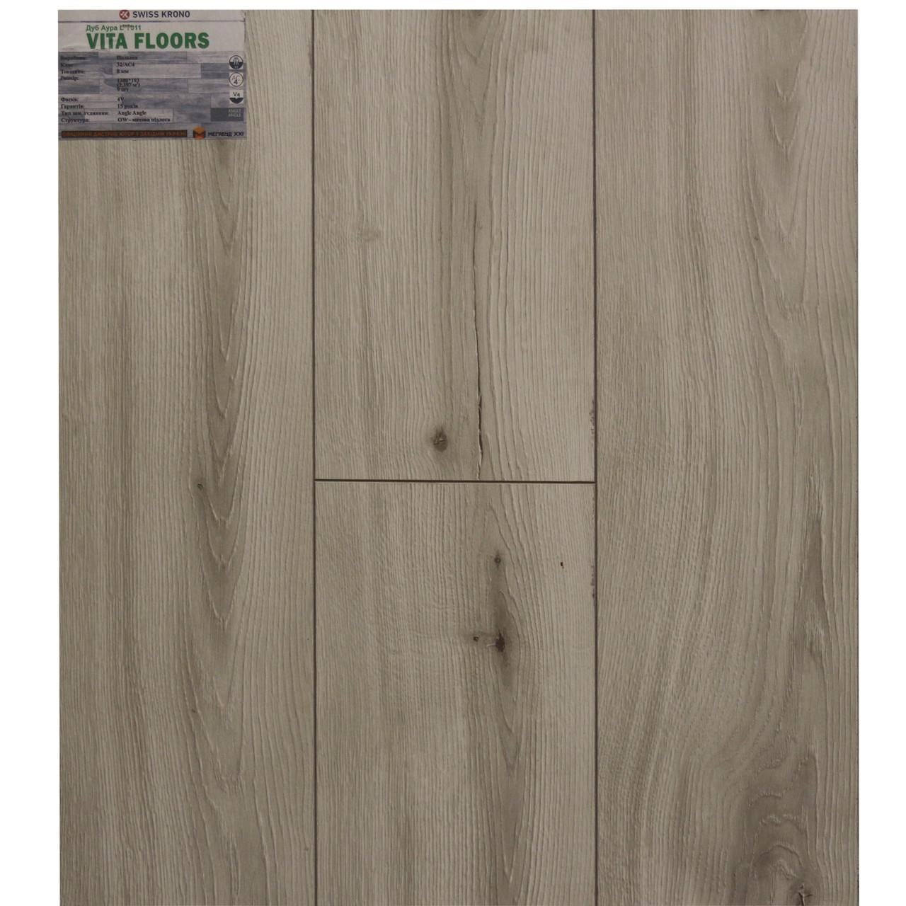 Ламинат Kronopol Vita Floors 8 мм 32 класс АС4 4V Дуб Аура (D-7011)