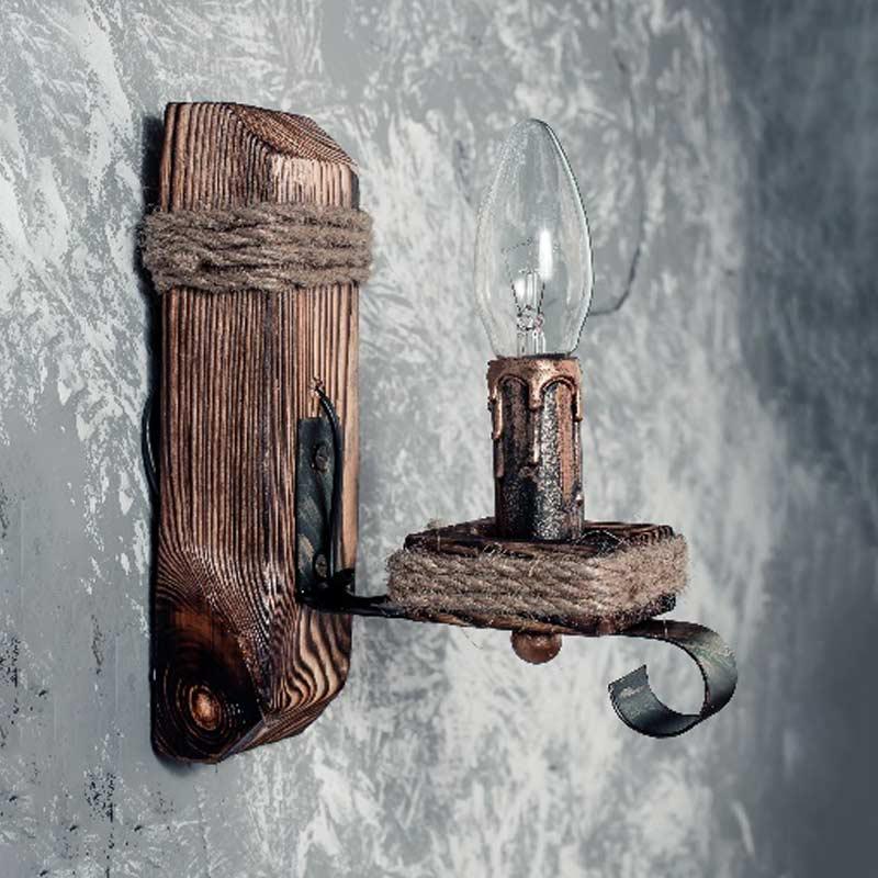 Бра деревянное Light House Коричневый (SRS-14095/1W)