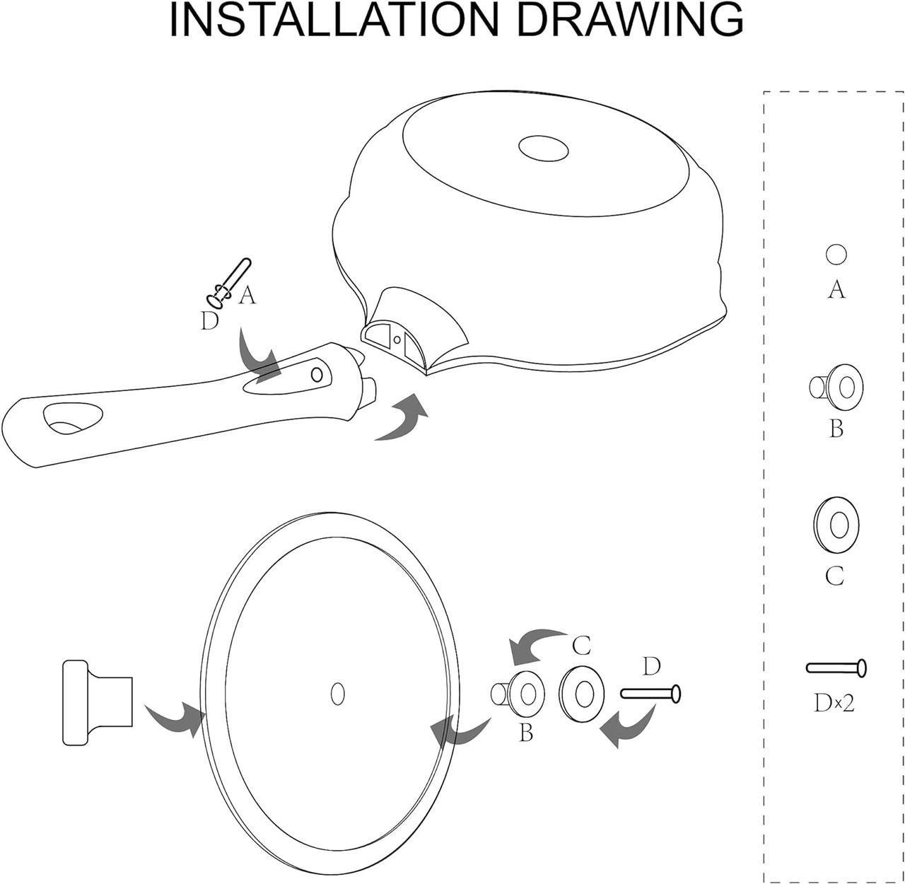 Сковорода глибока Vinchef з кришкою та індикатором нагрівання - фото 7 Сковорода глибока Vinchef з кришкою та індикатором нагрівання - фото 7