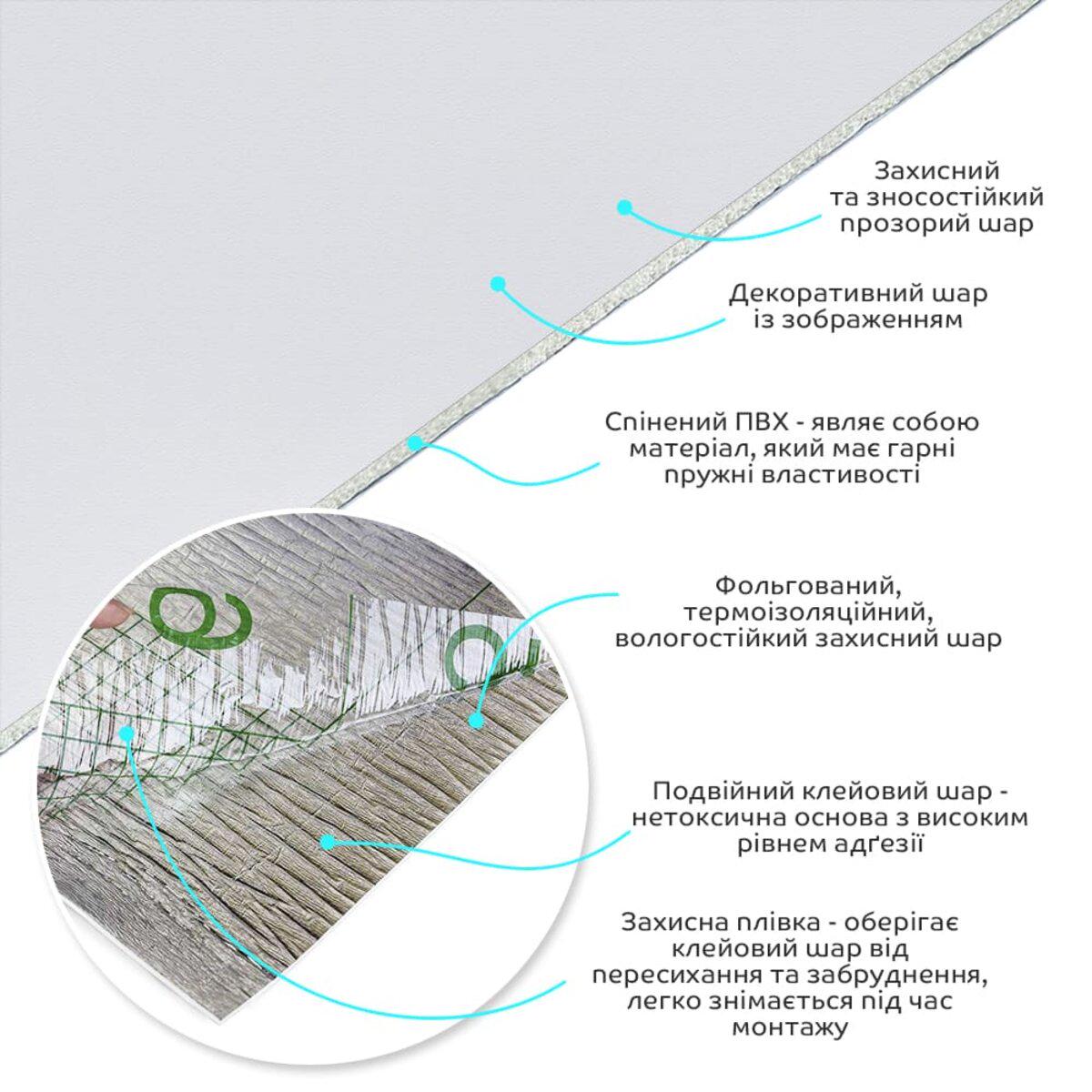 Плитка виниловая самоклеящаяся в рулоне 600х300х2 мм Мат SW-00002973 (991944580) - фото 2 Плитка виниловая самоклеящаяся в рулоне 600х300х2 мм Мат SW-00002973 (991944580) - фото 2