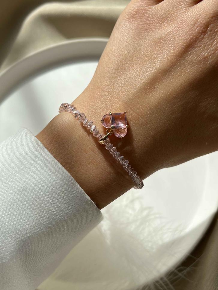 Браслет криштальний з підвіскою Рожевий (5582) Браслет криштальний з підвіскою Рожевий (5582)