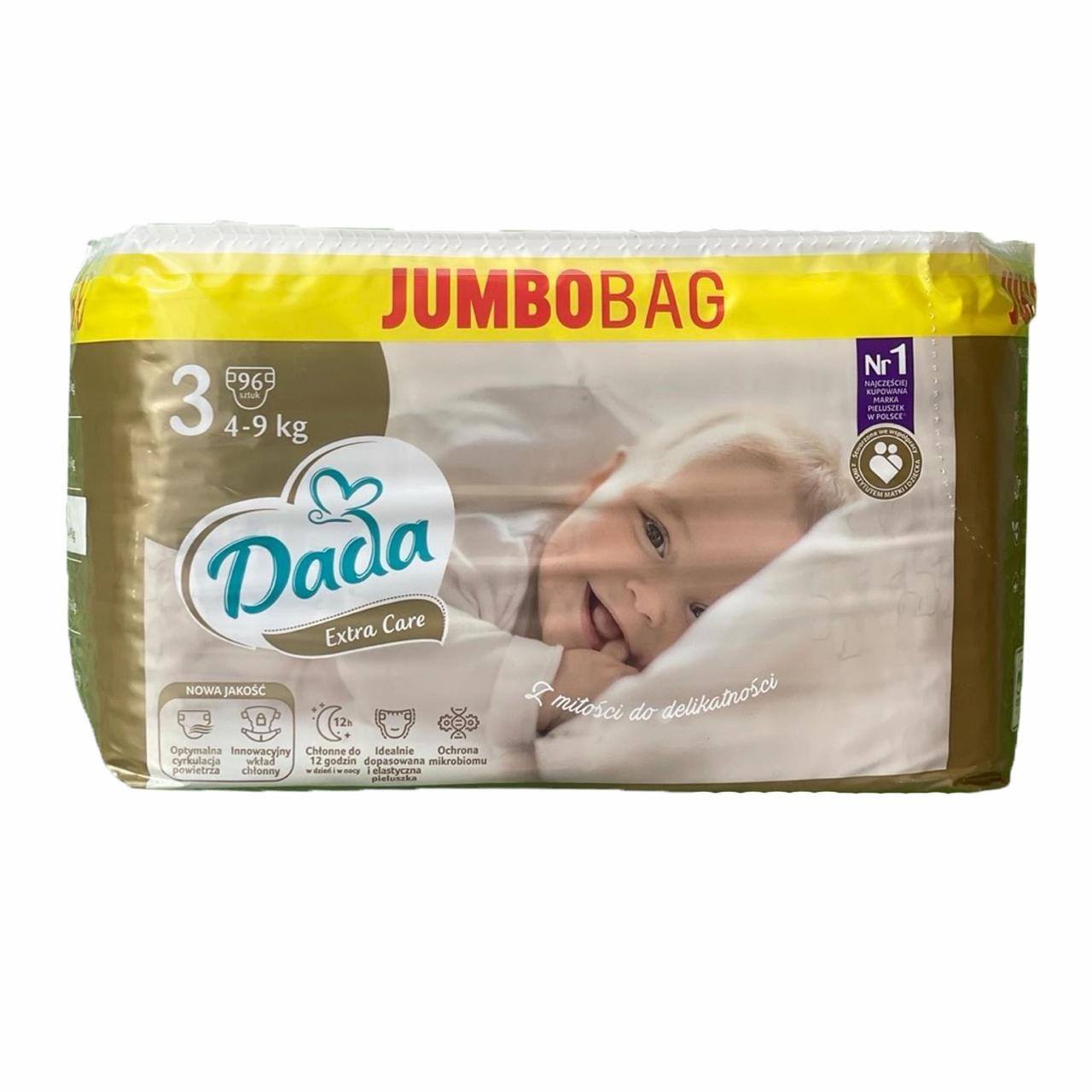 Підгузки дитячі Dada Extra Care Jumbobag р. 3 4-9 кг 96 шт. (1608941002)