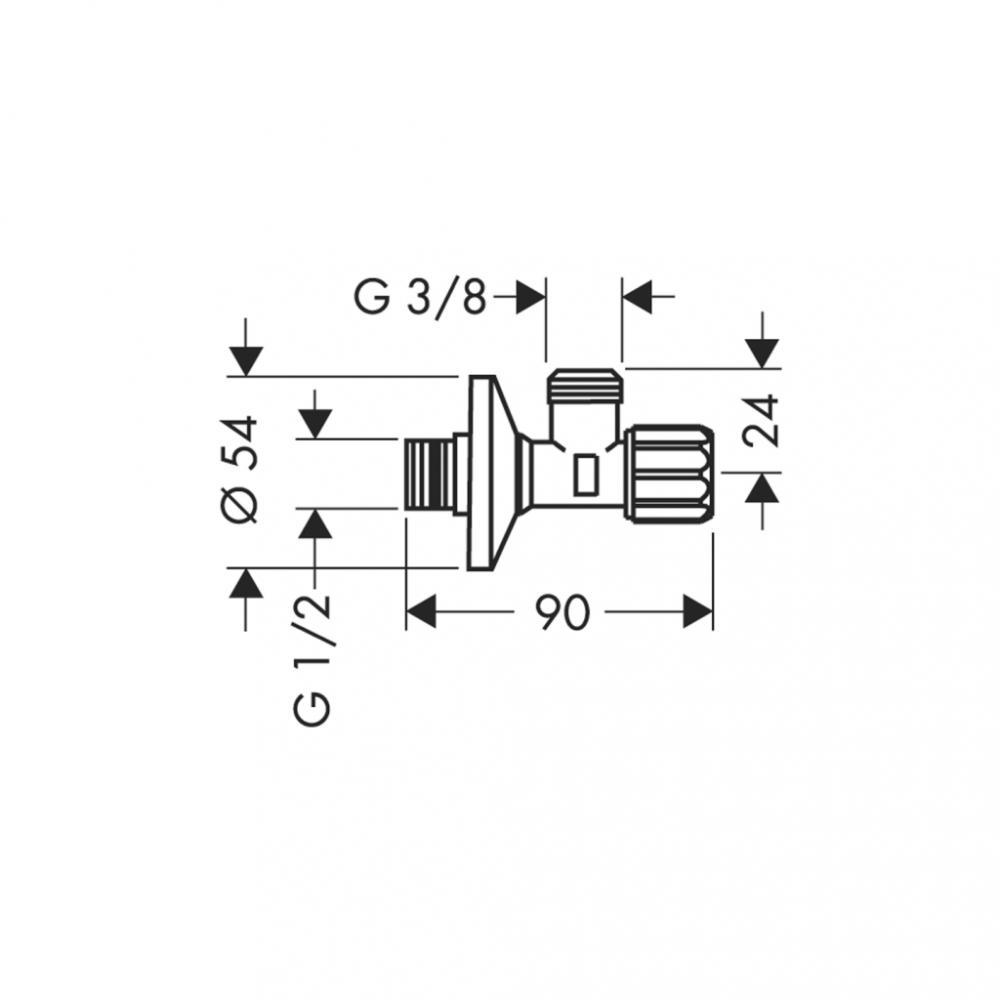 Кран кульовий Hansgrohe 13904000 ЗЗ ручка 1/2"x3/8" (113791) - фото 2