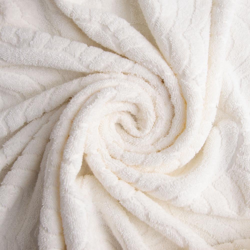 Полотно махрове Хвиля жакард бавовна 420 гр/м2 Молоко (27483)