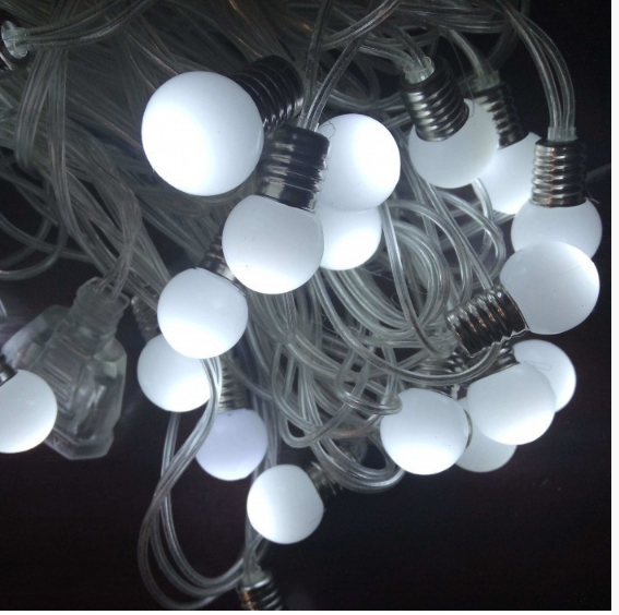 Гирлянда-лампочки ретро 20 шт. 1,8 см LED DL 7 м Белый матовый (Z-1362-07)