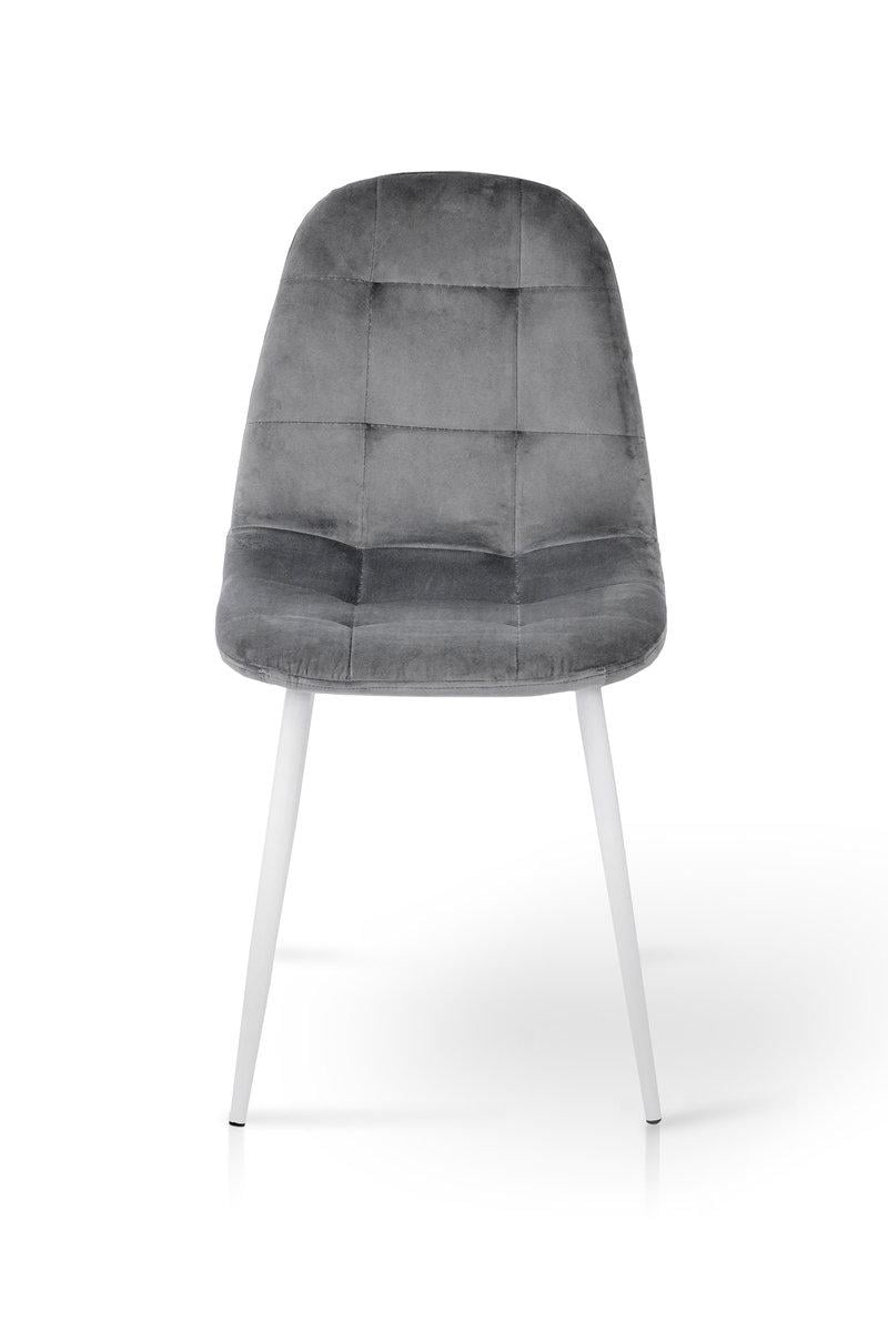 Стул кухонный Мікс Меблі Квест Белый/Велюр/Светло-серый - фото 3 Стул кухонный Мікс Меблі Квест Белый/Велюр/Светло-серый - фото 3