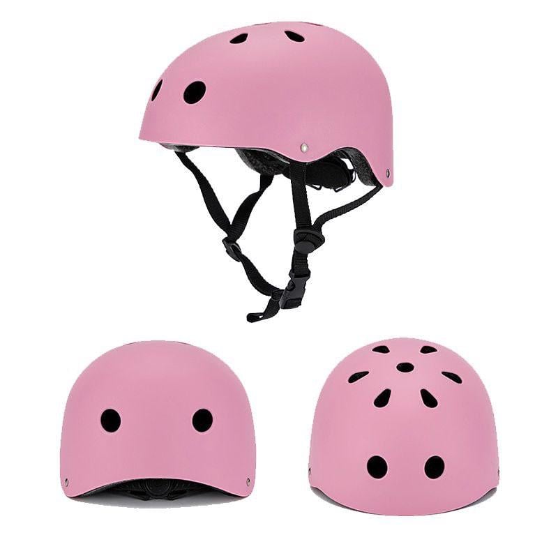 Шолом для велосипеда та наколінники та налокітники та наладонники Рожевий (29198655) - фото 6