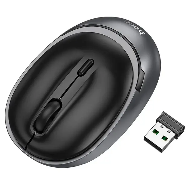 Мышь беспроводная Hoco GM34 Nuevo Dual-Mode Business Wireless Mouse Metal Grey