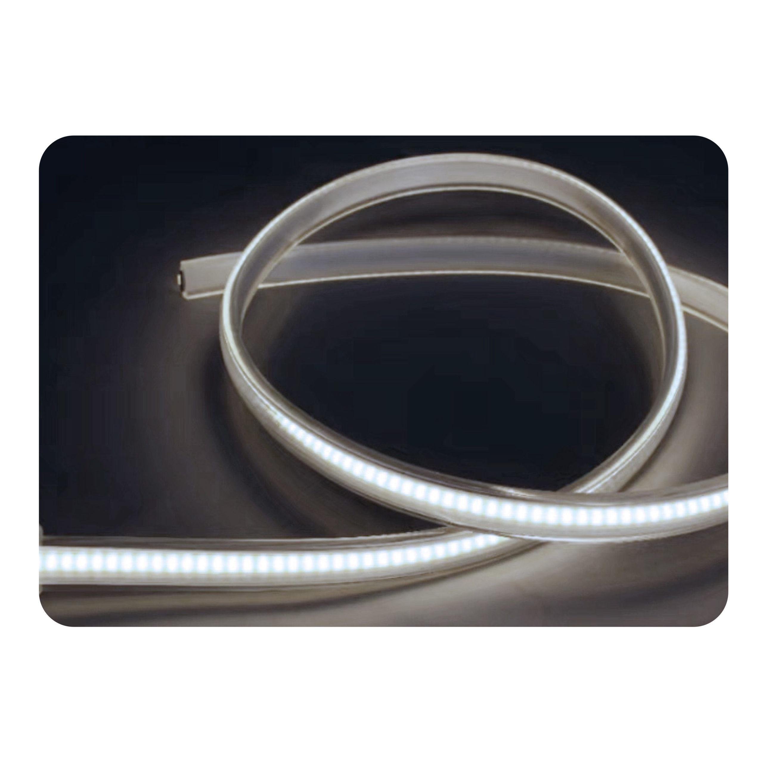 Світлодіодна стрічка неонова HOROZ ELECTRIC NEVA 10W/м 6400K 220V 1000 Lm/м IP54 28x35 280LED/м 8 мм/100 (27771121)