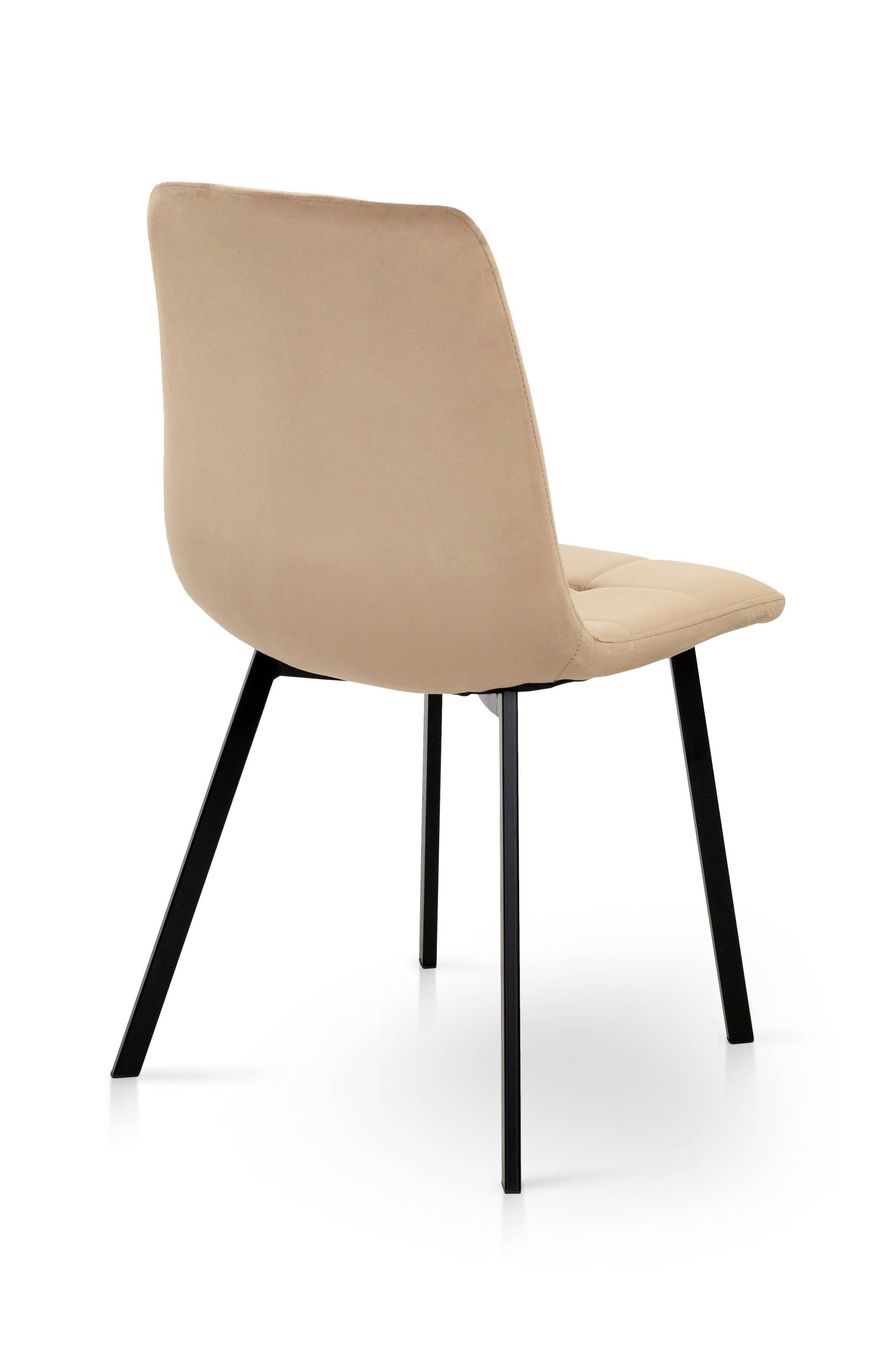 Стілець для кухні та вітальні ГРЕЙС Ментос 420х870х450 мм Чорний/Бежевий (GAА0056982) - фото 4 Стілець для кухні та вітальні ГРЕЙС Ментос 420х870х450 мм Чорний/Бежевий (GAА0056982) - фото 4