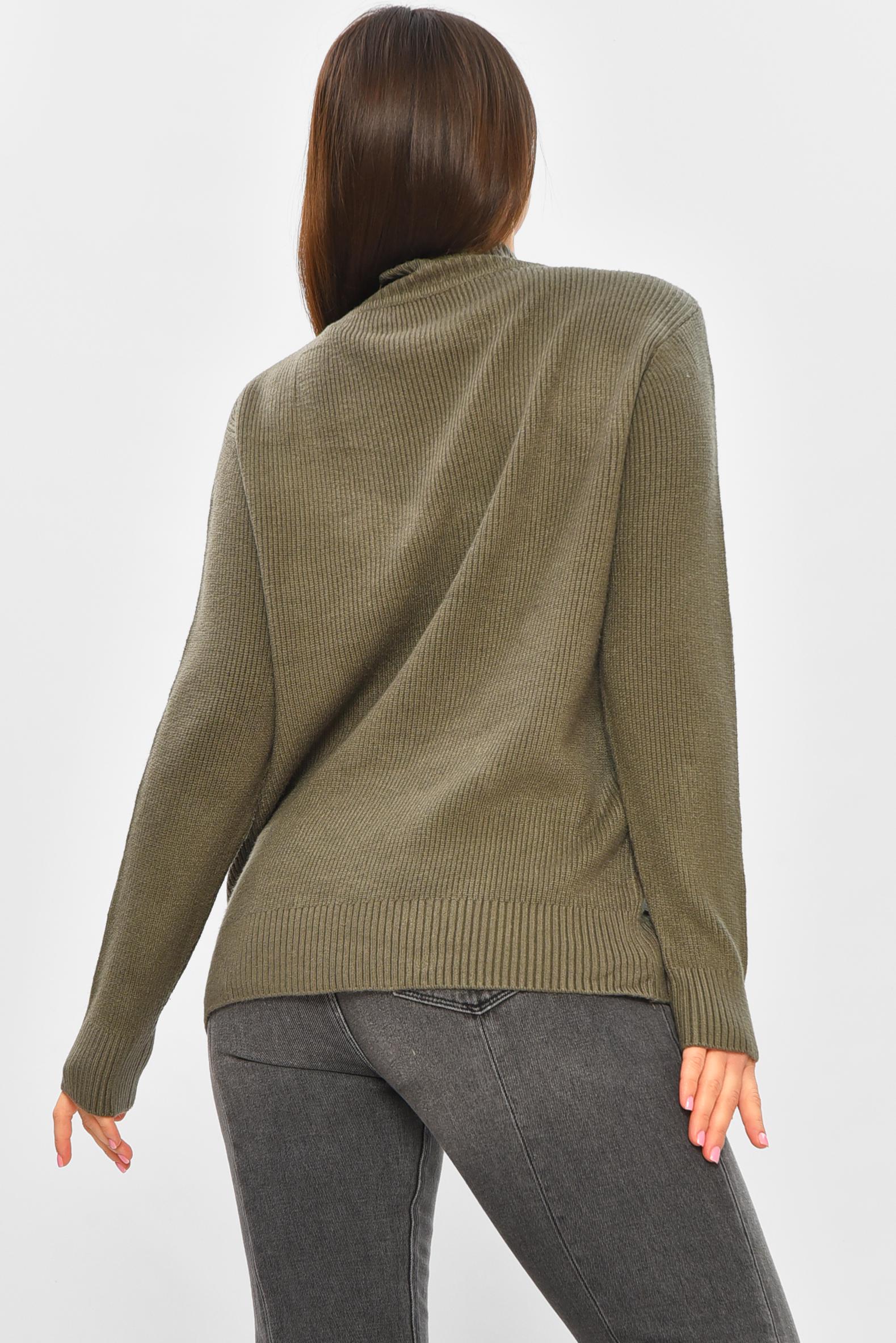 Светр жіночий 206601 однотонний XL-2XL Темно-зелений (206601_!335387_48-50) - фото 3 Светр жіночий 206601 однотонний XL-2XL Темно-зелений (206601_!335387_48-50) - фото 3