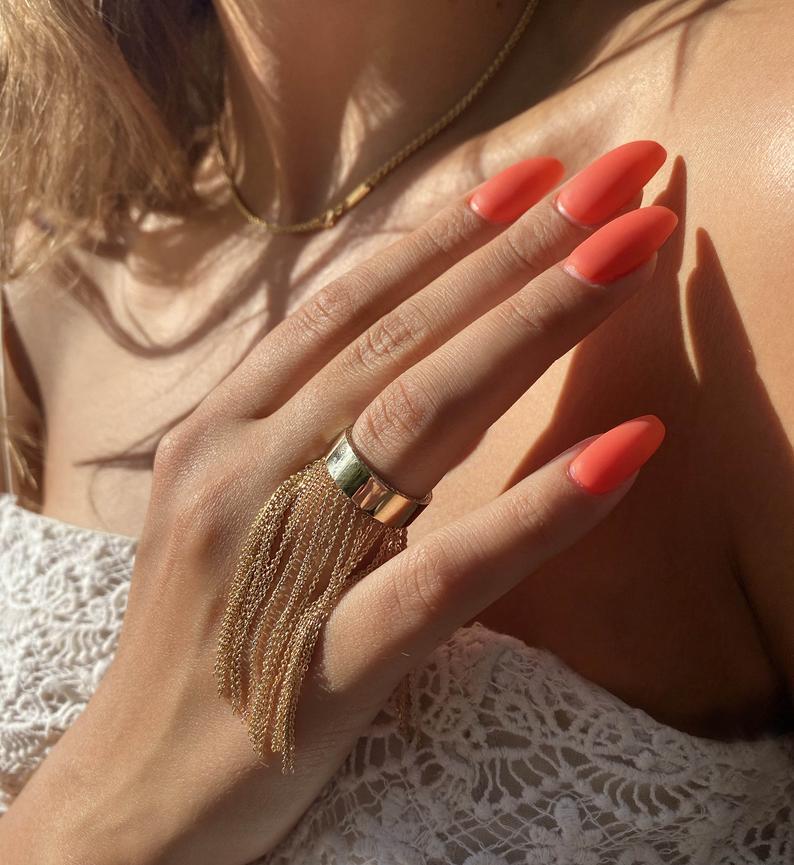 Кільце з жовтого золота з ланцюжками (2249339645)