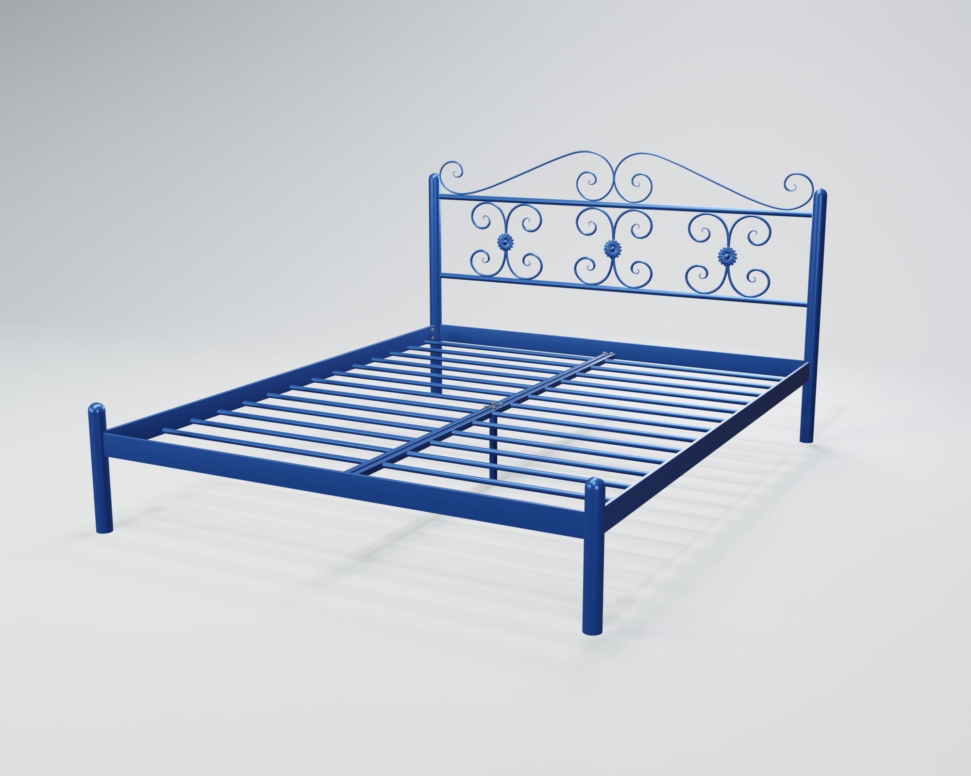 Кровать двуспальная BNB BegoniyaDesign 140x190 см Синий (r2_ten_0250)