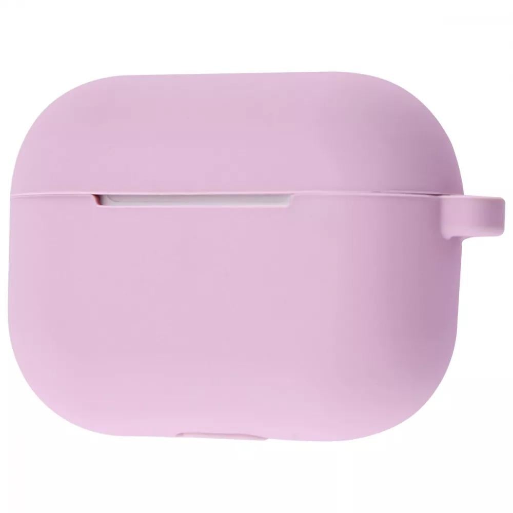 Чохол Silicone Case New для навушників AirPods Pro з карабіном Light Purple (21917c82) - фото 1