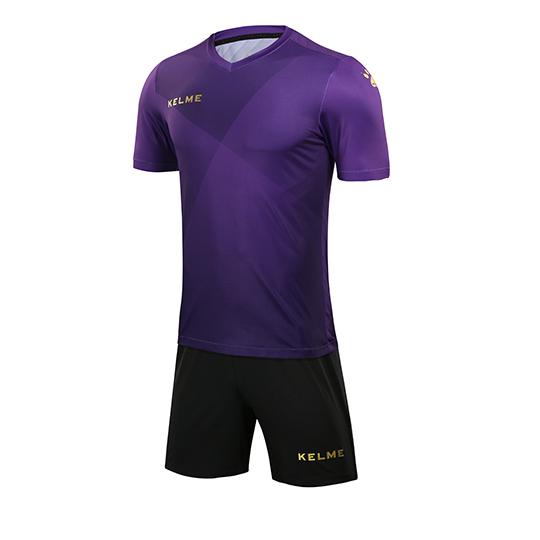 Комплект футбольної форми Kelme Liga к/р S Фіолетовий/Золотий