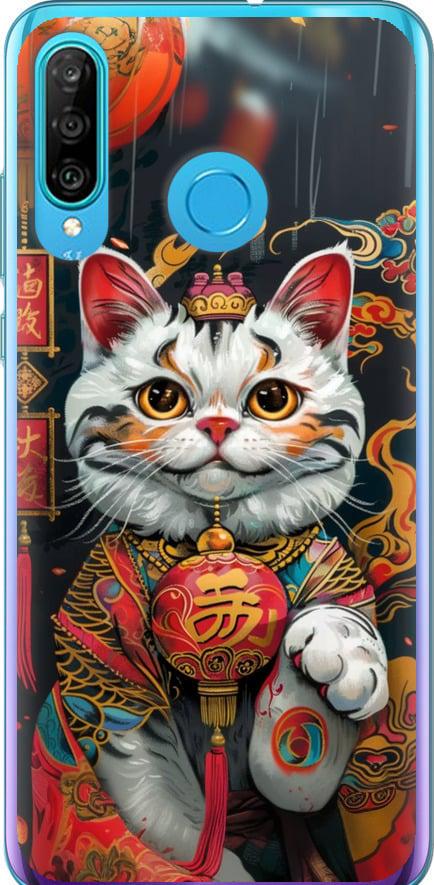 Чехол на Huawei P30 Lite China Cat v2 (6135t-1651-42517) Чехол на Huawei P30 Lite China Cat v2 (6135t-1651-42517)
