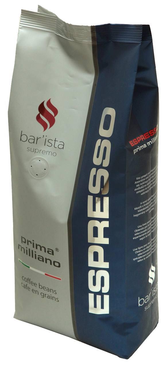 Кофе зерновой Prima Milliano Barista Supremo 1 кг Синий - фото 1