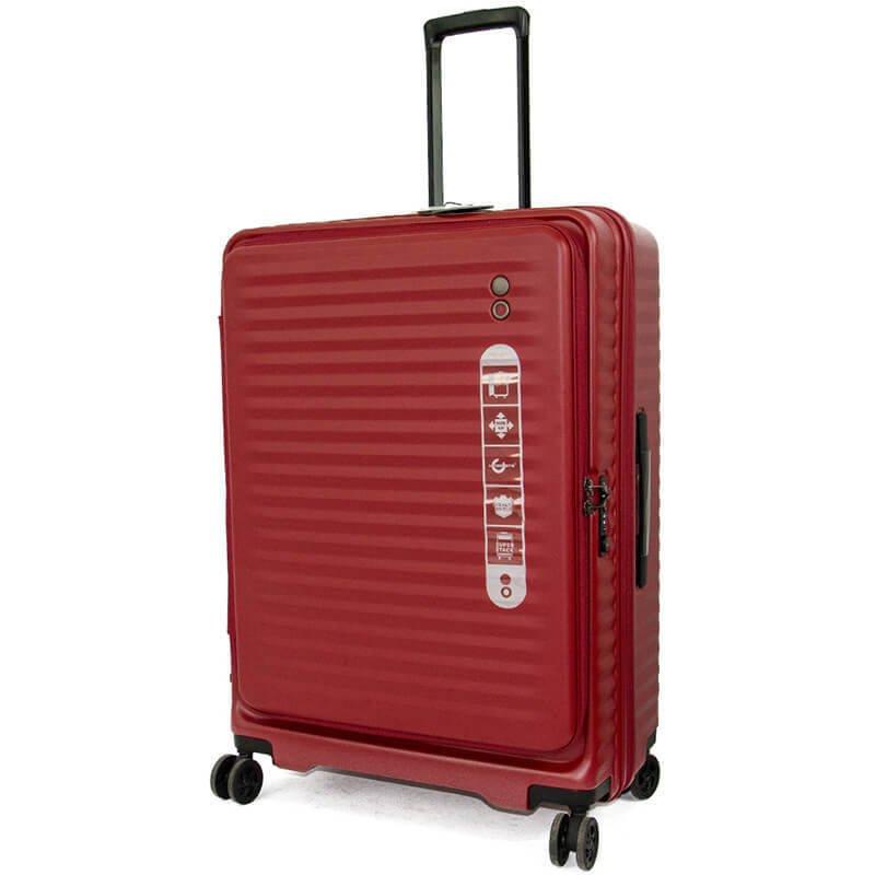 Чемодан на 4 колесах Echolac CELESTRA Echolac L 103/112 л Red (EcPC183-401-21)