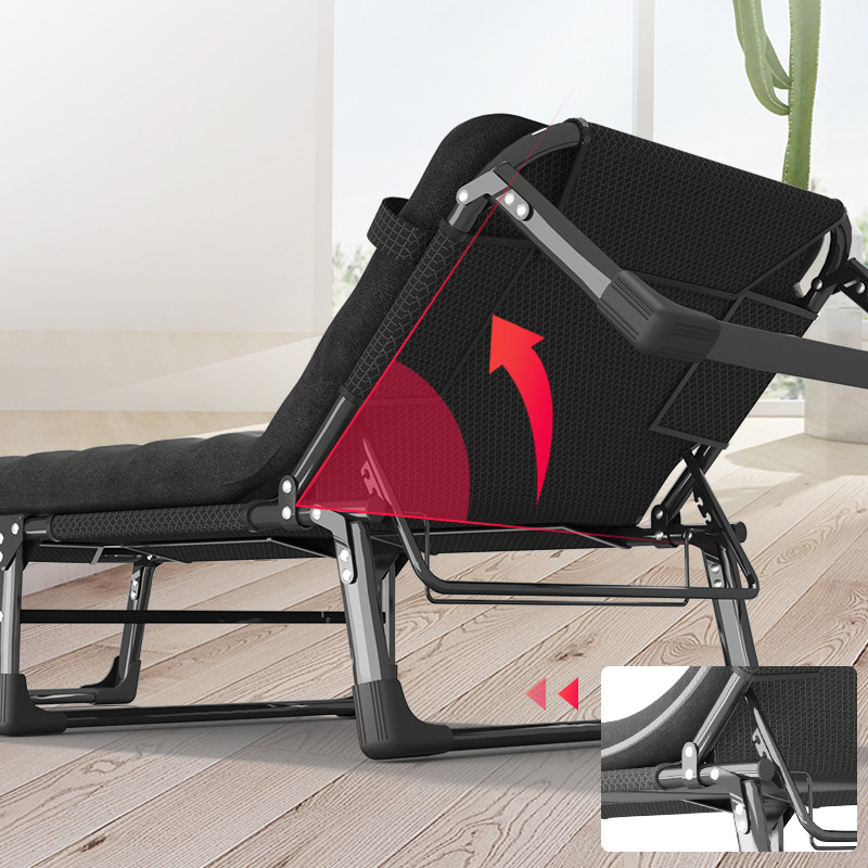 Шезлонг раскладной WCG FB-S04 с подголовником со стальным каркасом Черный (FB-S041) - фото 6 Шезлонг раскладной WCG FB-S04 с подголовником со стальным каркасом Черный (FB-S041) - фото 6