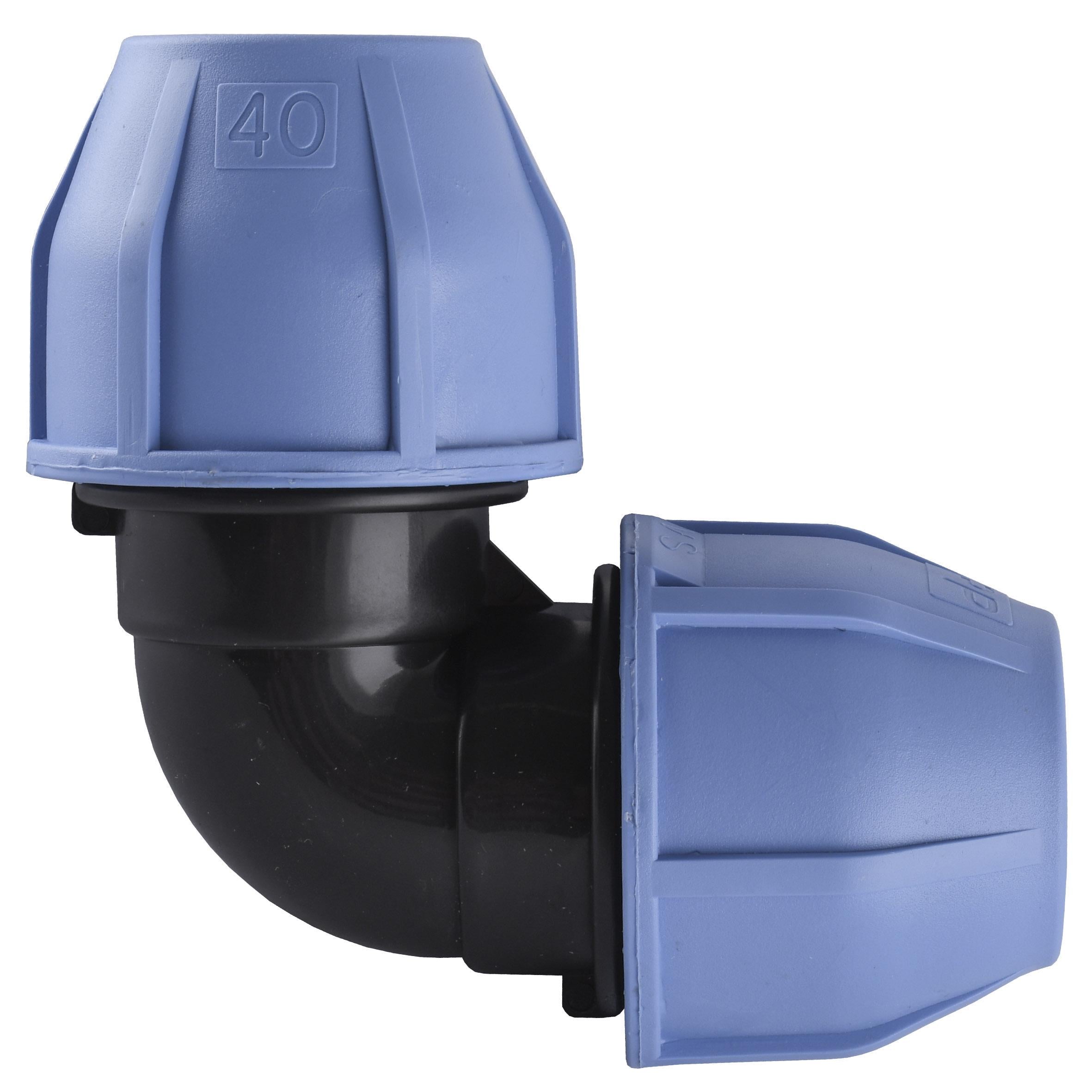 Колено ПНД Vsplast 40x40 мм 4001 (000005611)