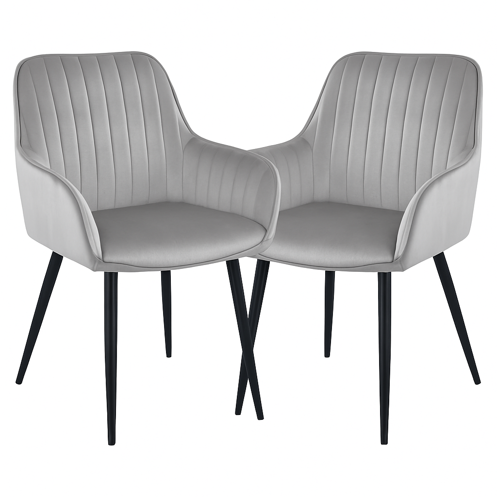 Комплект стульев Homart 2 шт. DC-111 велюр Серый (9884)