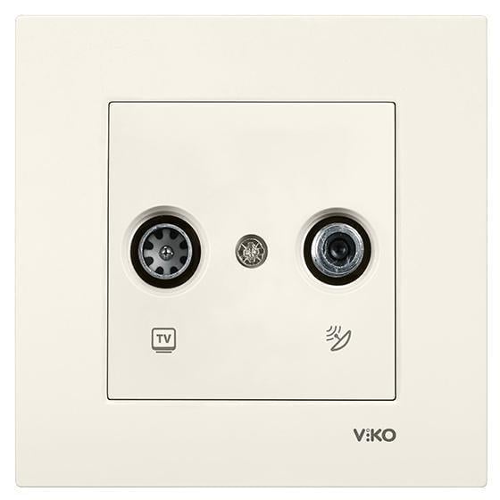 Розетка SAT VIKO Karre Кремовый (90960185)