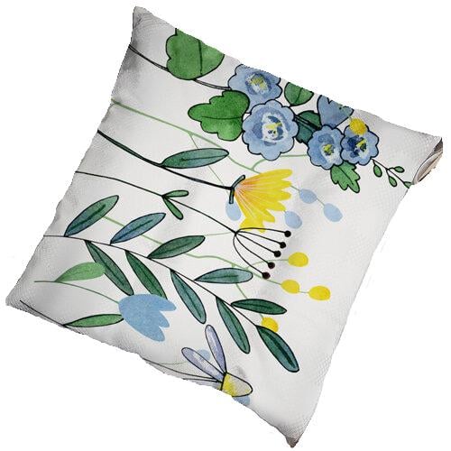 Подушка на стул с завязками Presentville Цветочные мотивы 40x40x4 см (PZ_23F028)