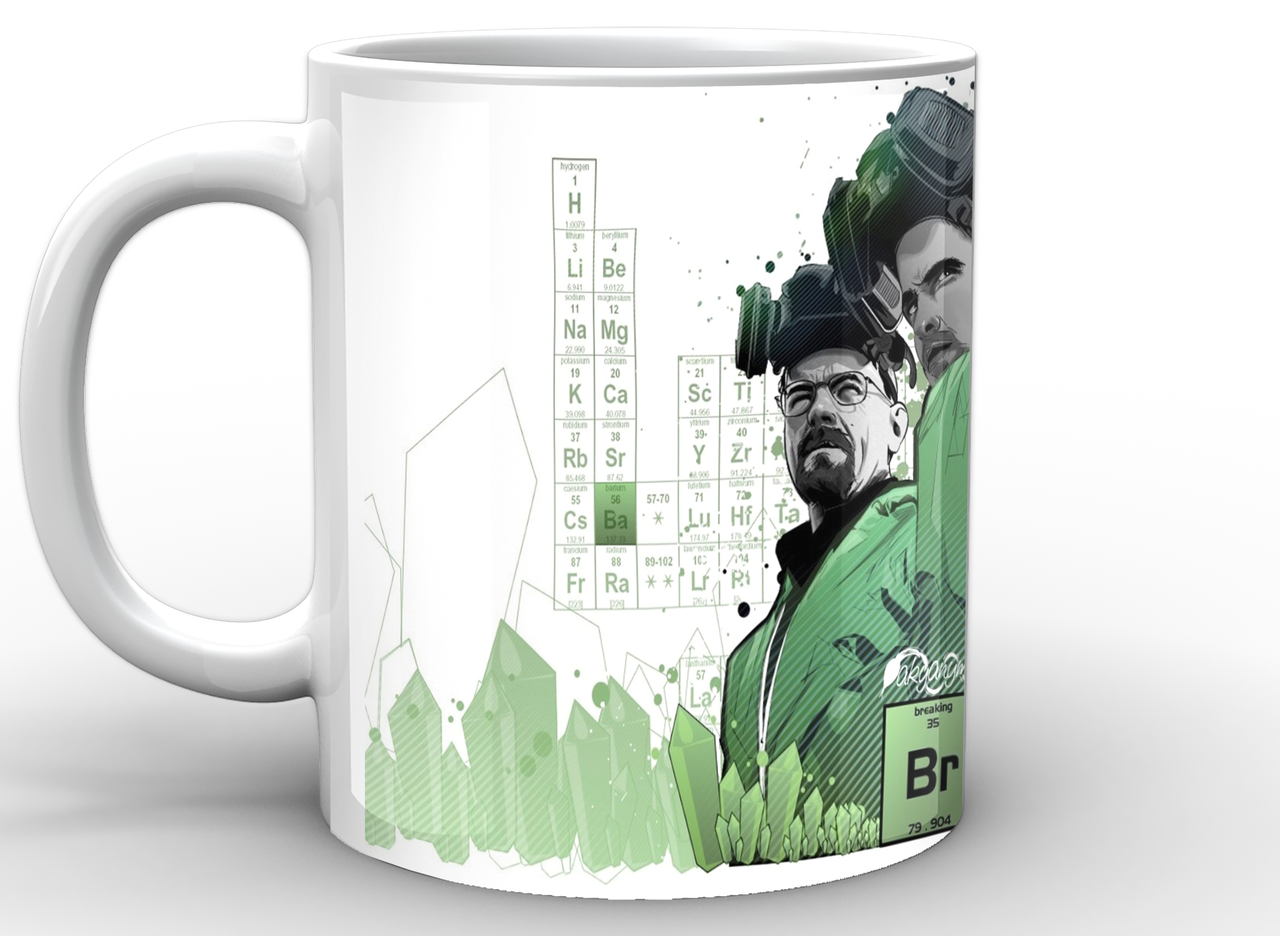 Чашка Gee! Breaking Bad Во все тяжкие фан арт Белый BB.02.005