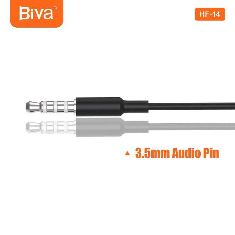 Наушники с микрофоном BIVA HF-14 Wirred Earphones with mic Black - фото 4