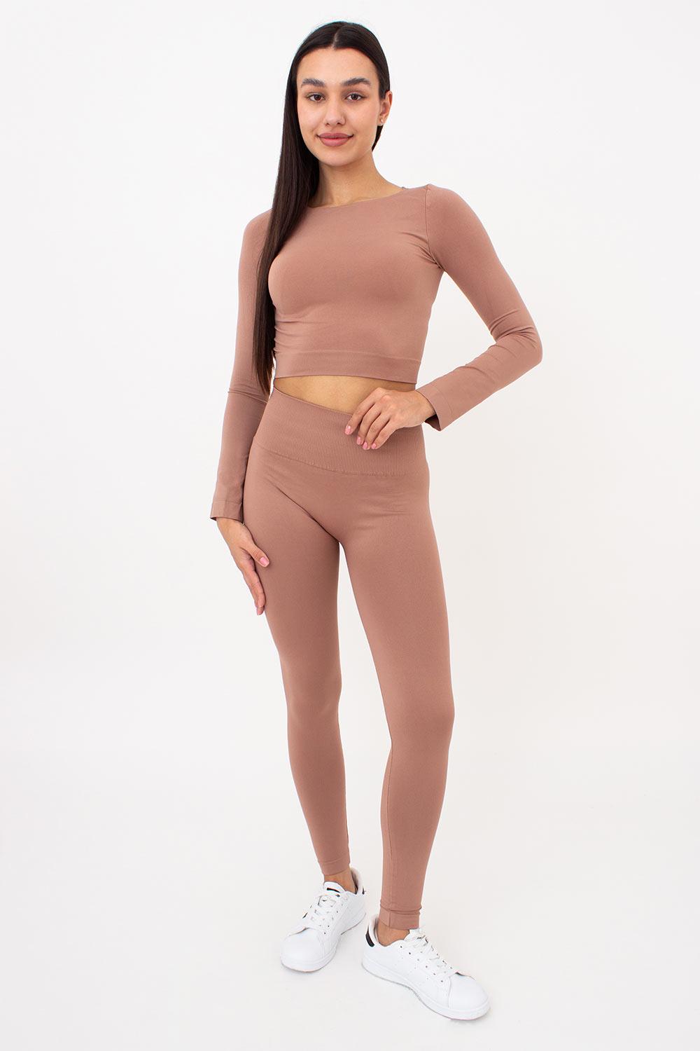 Легінси жіночі спортивні Giulia LEGGINGS SHAPE S/M Brown (4823116929500) - фото 5