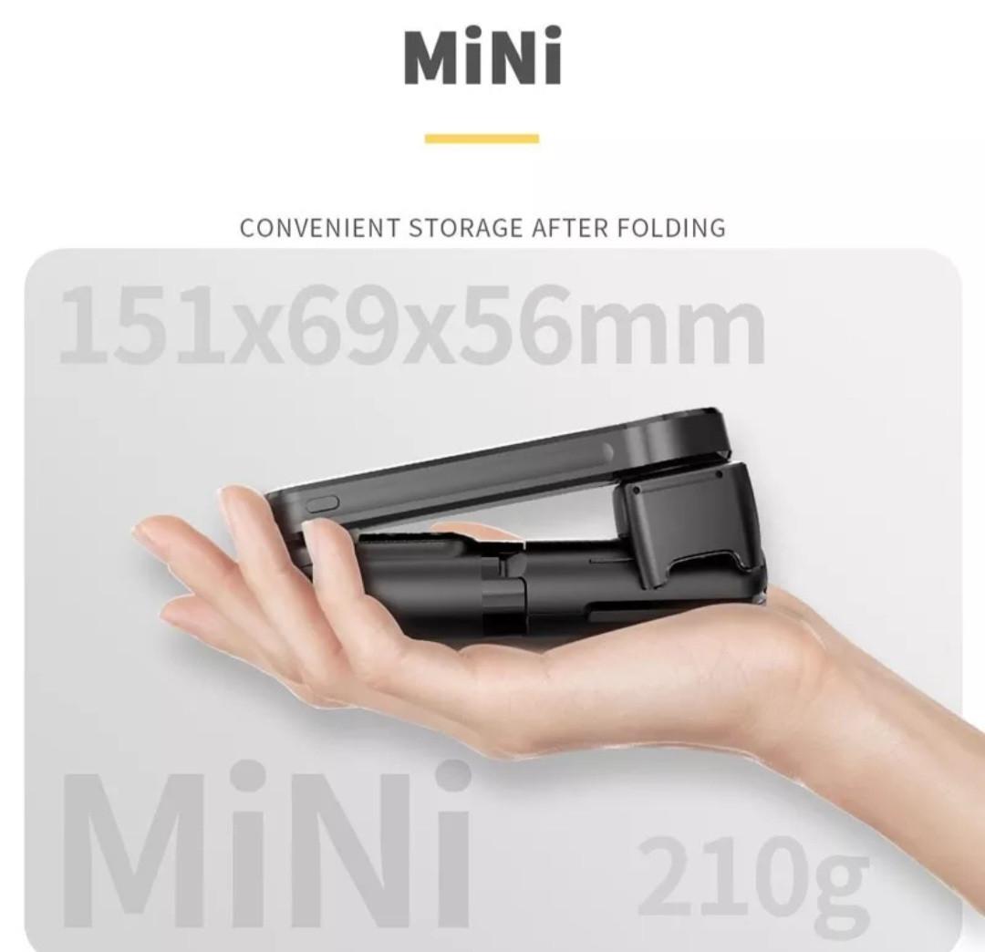 Стабилизатор для смартфона складной Gimbal Stabilizer L09 с трехногой и LED-подсветкой Черный (000228) - фото 5 Стабилизатор для смартфона складной Gimbal Stabilizer L09 с трехногой и LED-подсветкой Черный (000228) - фото 5