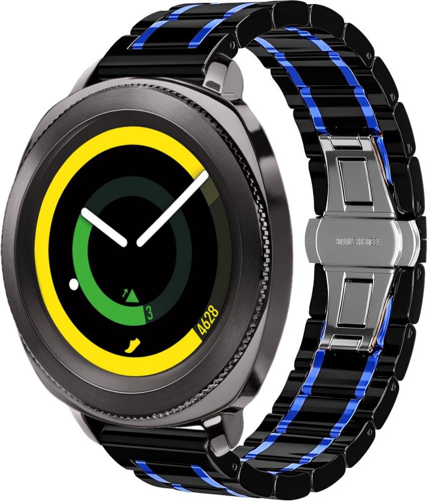 Ремешок керамический Ceramo для Samsung Gear S3 Black/Blue (28698-43) Ремешок керамический Ceramo для Samsung Gear S3 Black/Blue (28698-43)