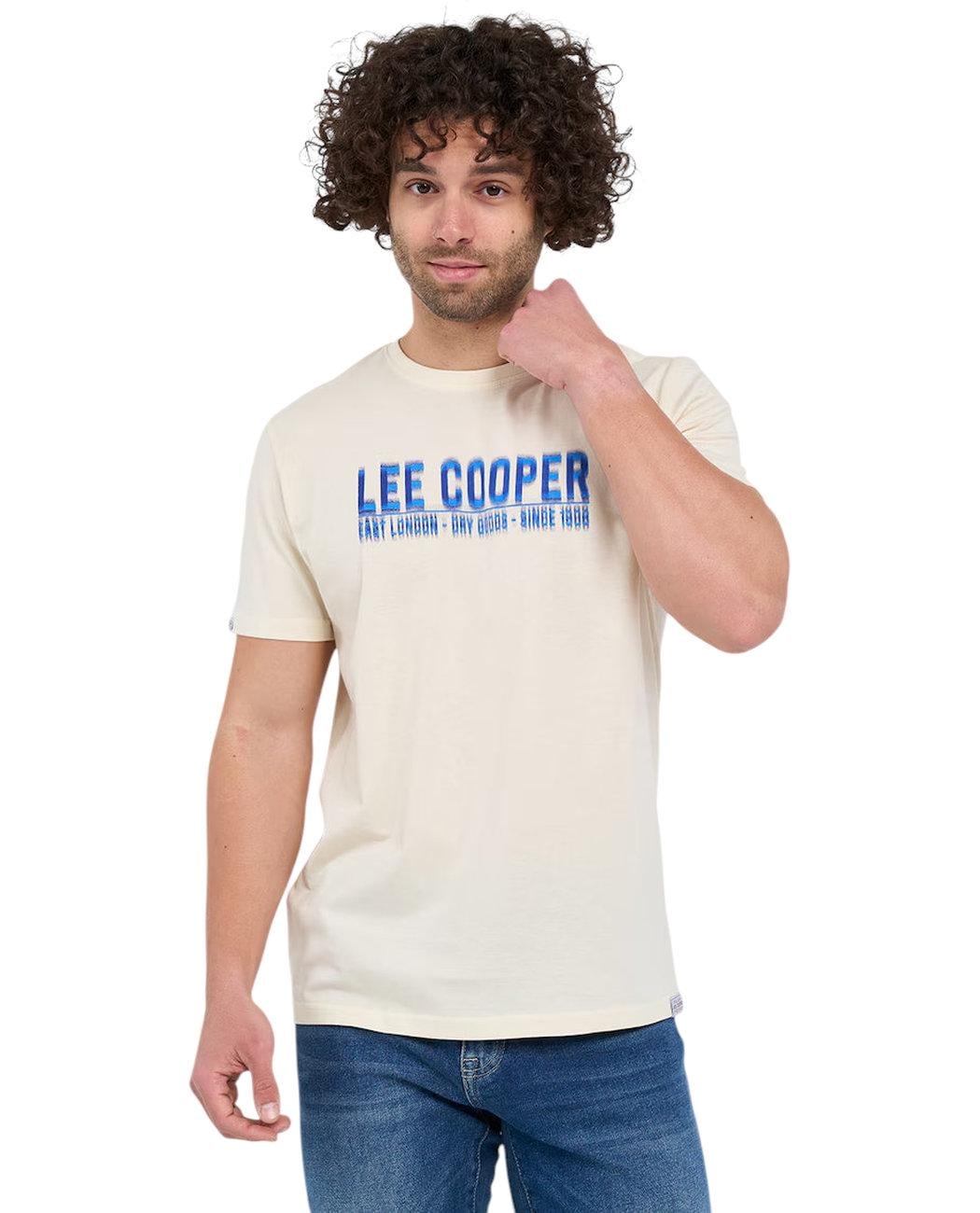 Футболка чоловіча Lee Cooper 10196564.0108 M Кремовий (5942723151650)