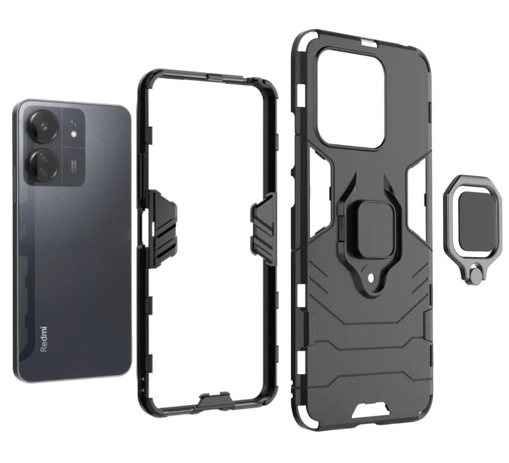 Чехол бампер Primolux Ring Armor для Xiaomi Redmi 13C / Poco C65 - Black - фото 3 Чехол бампер Primolux Ring Armor для Xiaomi Redmi 13C / Poco C65 - Black - фото 3