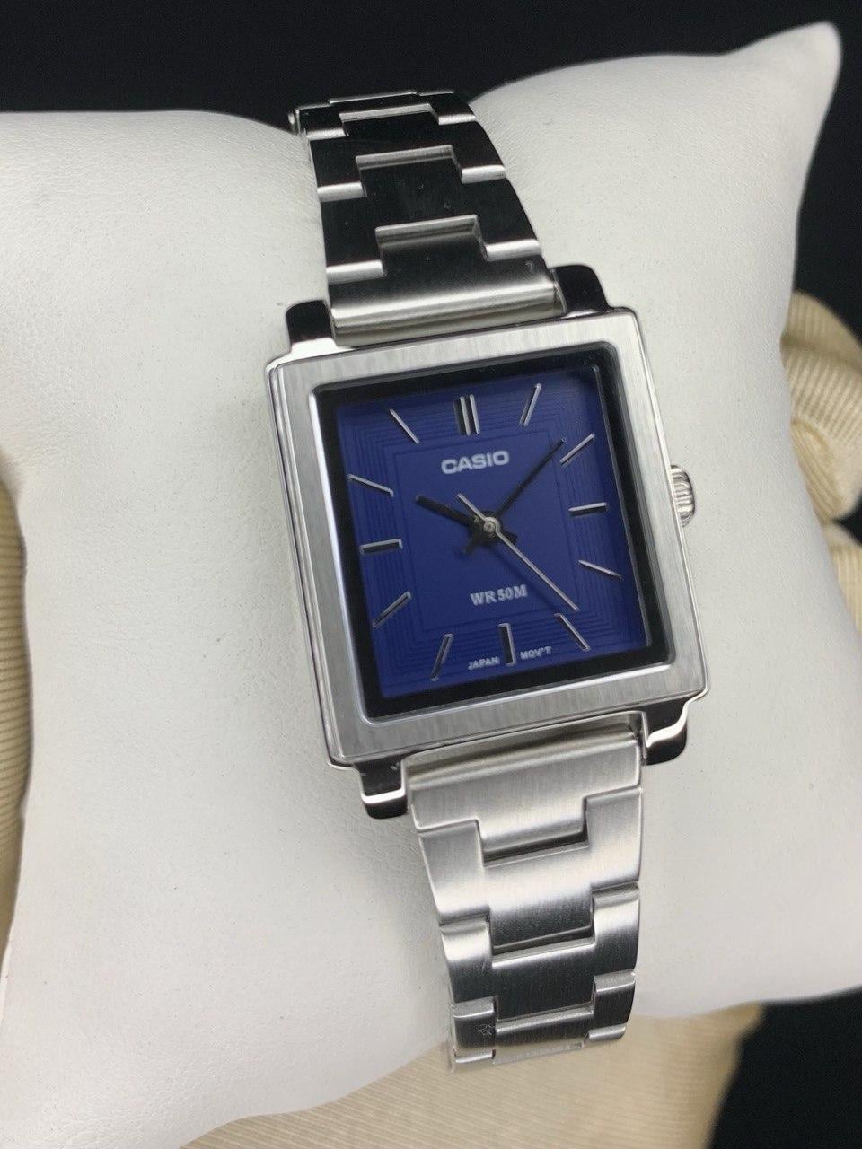 Наручные часы женские Casio LTP-E176D-2A Timeless Collection Lady Timeless Collection со стальным корпусом Синий (2913671459)