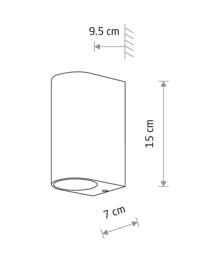 Уличный светильник Nowodvorski 9517 Nico GU10 2x10W IP54 Серый (28686664) - фото 2