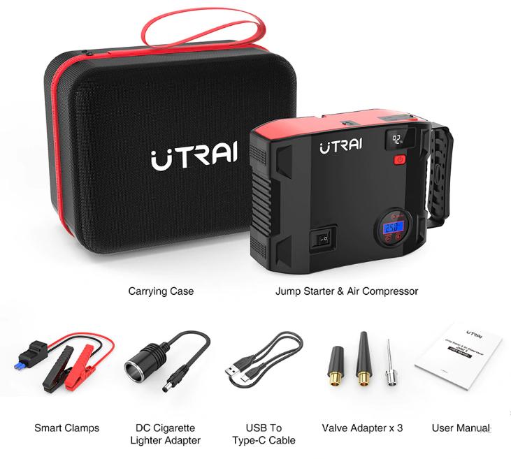 Пусковое устройство Utrai 24000Mah для автомобиля 150Psi 2000A 4в1 - фото 9