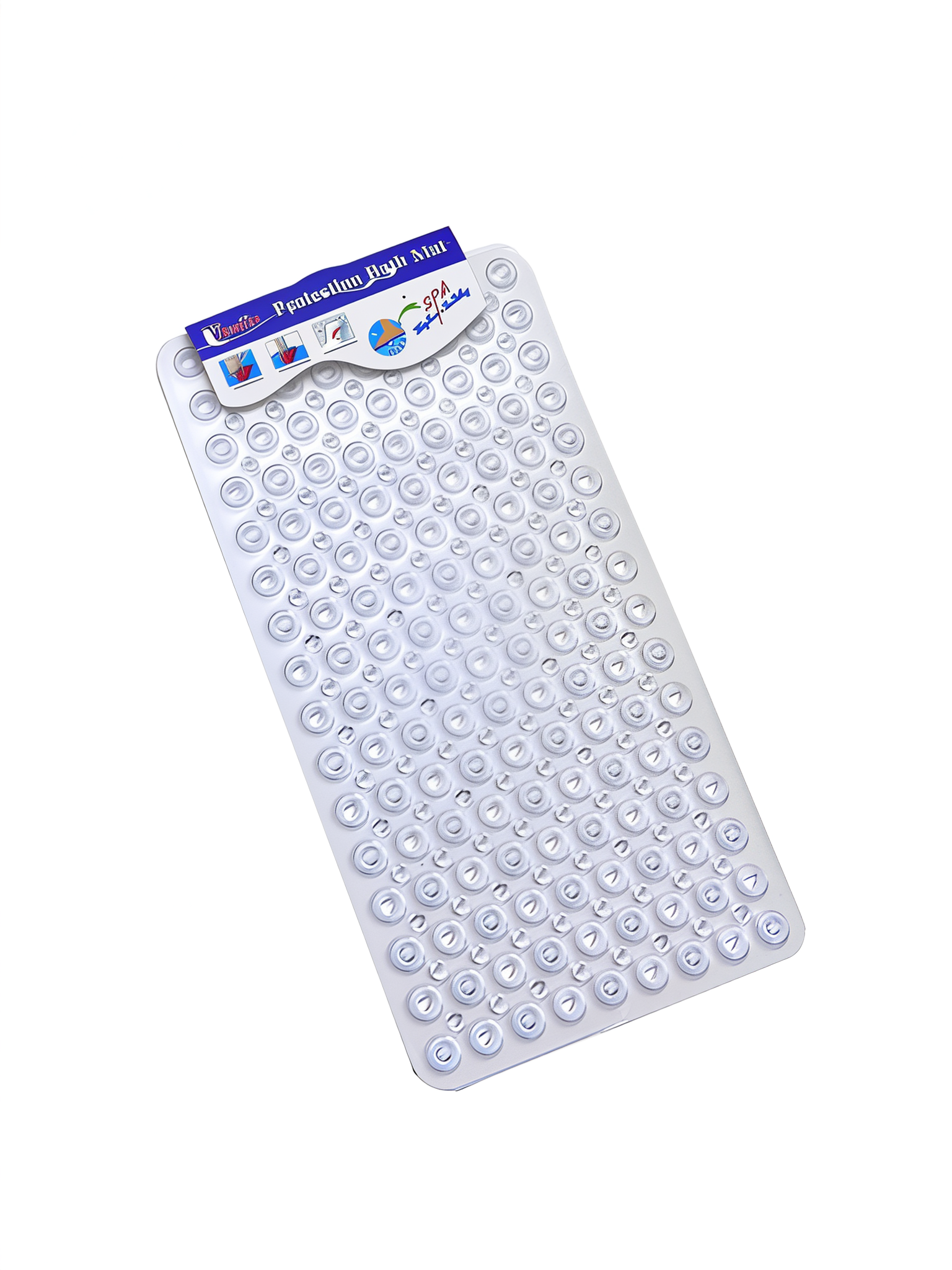 Килимок для ванної Laska антиковзаючий силіконовий 35х67 см Прозорий (21451)