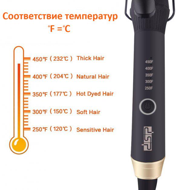 Плойка для создания локонов DSP 20109 с керамическим покрытием 28 мм - фото 3 Плойка для создания локонов DSP 20109 с керамическим покрытием 28 мм - фото 3