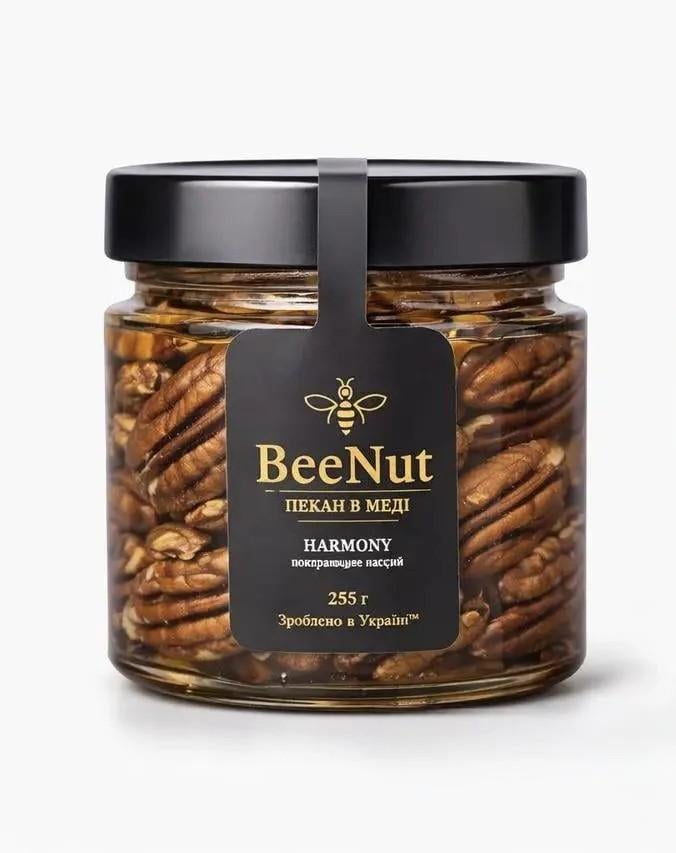 Горіх пекан в меді BeeNut 255 г