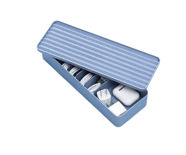 Органайзер для USB-кабелей с крышкой 27,2x9,6x6 см Лиловый (1086)