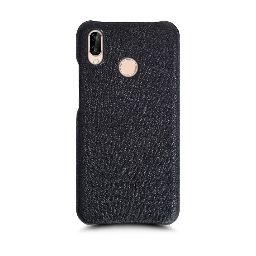 Кожаная накладка Stenk Cover для Huawei P20 Lite Черный (69285)