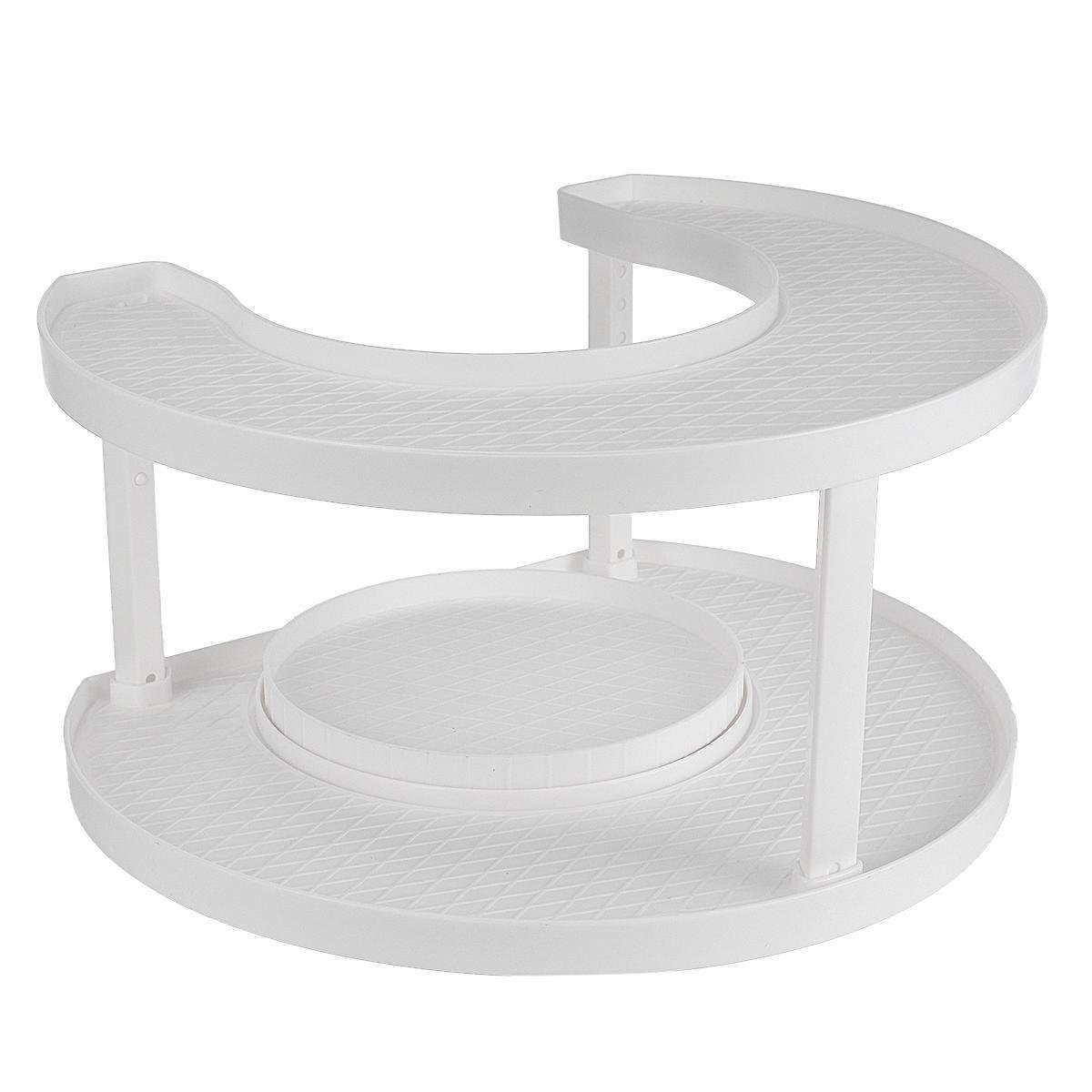 Полиця-органайзер для спецій Spice Spinner двоярусна з поворотним механізмом Білий (41e0e934) - фото 3 Полиця-органайзер для спецій Spice Spinner двоярусна з поворотним механізмом Білий (41e0e934) - фото 3