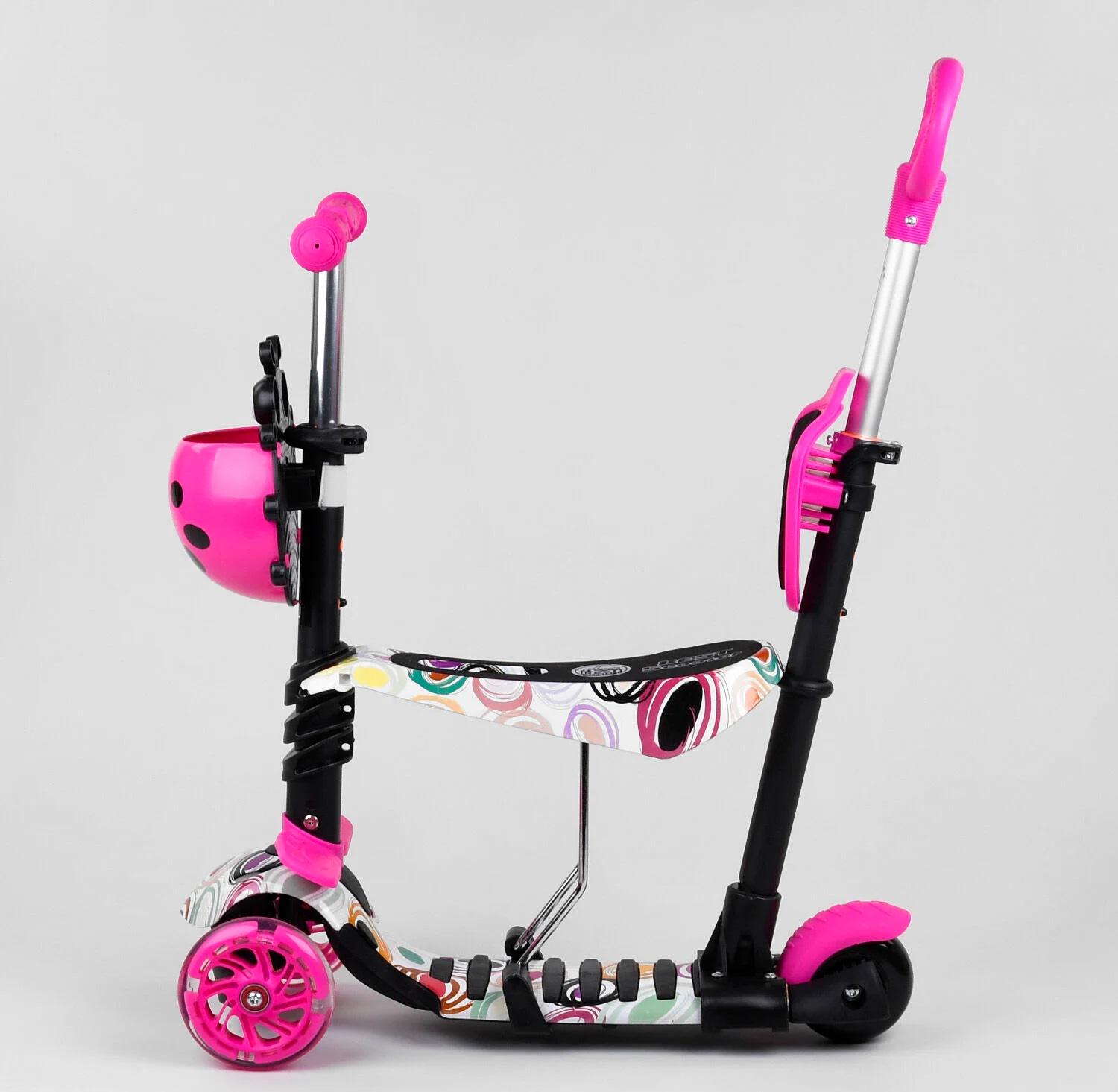 Самокат Best Scooter 75009 5в1 Розовый - фото 2