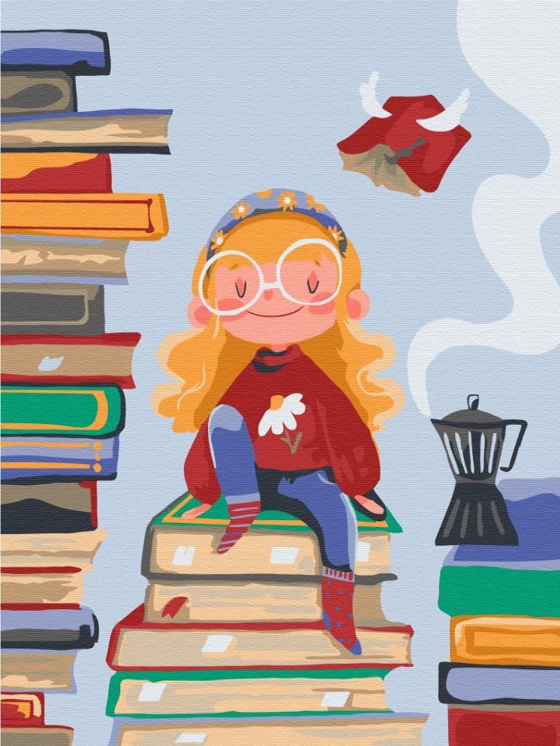 Картина по номерам Brushme KBS0122 Книжная фея 30х40 см (1842910619)