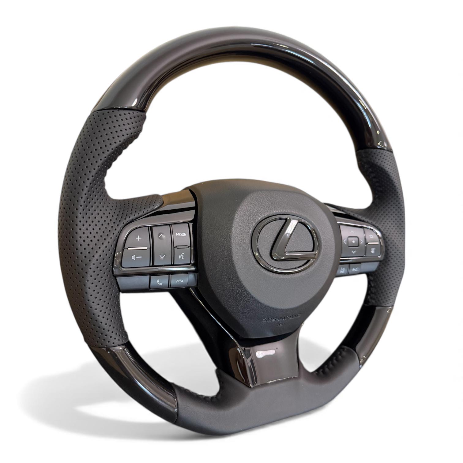Руль анатомический для Lexus LX470/GX470 рояльный лак в стиле рестайлинга LX570 логотип черный (30771110) - фото 2 Руль анатомический для Lexus LX470/GX470 рояльный лак в стиле рестайлинга LX570 логотип черный (30771110) - фото 2