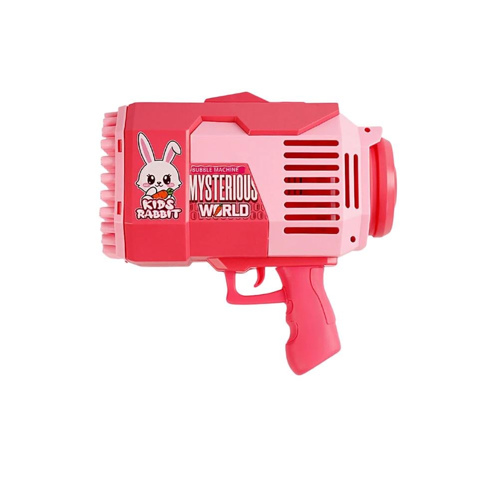 Пистолет игровой с мыльными пузырями/подсветка/73 отверстия Pink (158574)