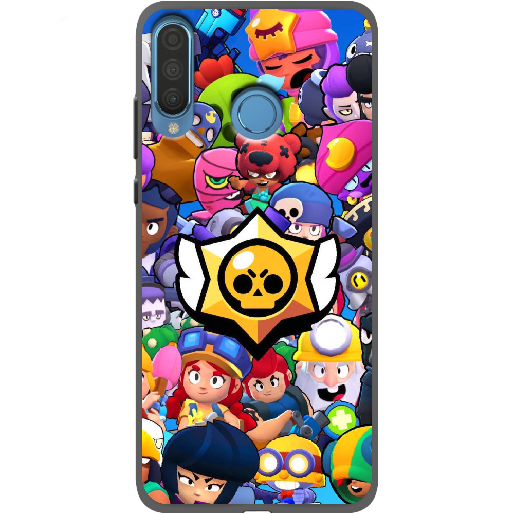 Чехол Boxface Huawei P30 Lite Brawl Stars Черный силикон (36871-up2389-37511)